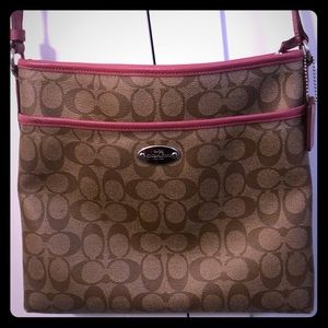 Coach Signature Jacquard Crossbody Purse Handbag